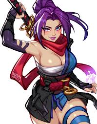 blushyspicy, psylocke, marvel, marvel rivals, x-men, highres, 1girl,  breasts, elbow gloves, gloves, holding, holding sword, holding weapon,  large breasts, leotard, long hair, looking at viewer, purple eyes, purple  hair, shiny skin, single