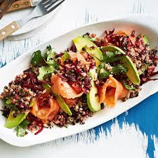 Barley Quinoa Salad With Smoked Salmon Drools Smoked Salmon Recipes Smoked Salmon Salad Salmon Recipes