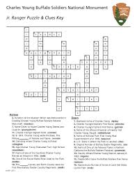 Themed crossword puzzles with a human touch. Crossword Puzzle Answer Keys Charles Young Buffalo Soldiers National Monument U S National Park Service