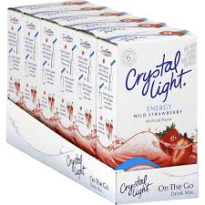 Crystal Light With Caffeine Drink Mix Wild Strawberry 10 Ct Powdered Drink Mixes Phelps Market