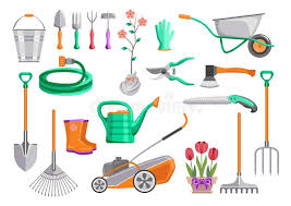 Whilst many tools can be used for a variety of purposes using the specifically designed tool will make the work easier; Gardening Tools Set Vector Isolated Flat Cartoon Illustration Icons Stock Vector Illustration Of Horticulture Gloves 170332710