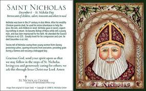Prayer Cards St Nicholas Day Saint Nicholas Prayer Cards