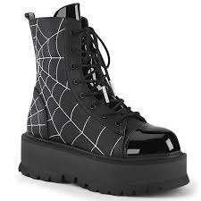 Stomp-28, 4.75 Inch Platform Lace-Up Shoes