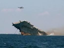 uss oriskany sinking a photo on