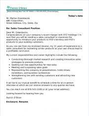 To have an idea on what a consulting cover letter is, you can view the downloadable sample templates. Sales Consultant Cover Letter Sample
