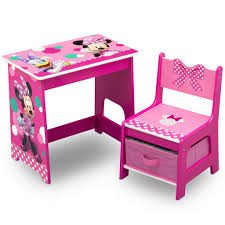 Delta Children Disney Minnie Mouse Kids Wood Desk And Chair Set Desk And Chair Set Kids Wood Dollhouse Furniture Bedroom