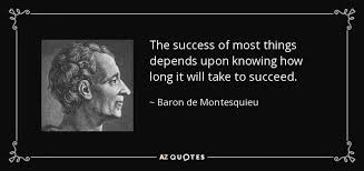 The Success Of Most Things Depends Upon Knowing How Long It Will Take To Succeed Rare Quote Quotes Enlightenment Philosophers