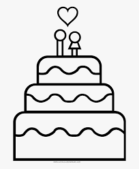 Wedding cake cake coloring pages for adults. Wedding Cake Coloring Pages Hd Png Download Kindpng