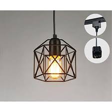Stglighting 1 Light H Type Wire Track Light Pendants 4 9 Feet Cord Restaurant Chandelier Decorative Iron Cage Pendant Light Industrial Factory Pendant Lamp Bulb Not Included Walmart Com Walmart Com