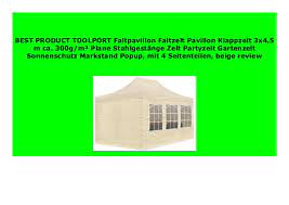 Freigarten.de ersatzdach für pavillon grill 2.4m x 1.5m meter sand antik pavillon wasserdicht material: Best Buy Toolport Faltpavillon Faltzelt Pavillon Klappzelt 3x4 5 M