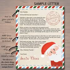 Letter From Santa Nice Naughty Certificates Christmas Eve Etsy Santa Letter Template Santa Template Santa Letter