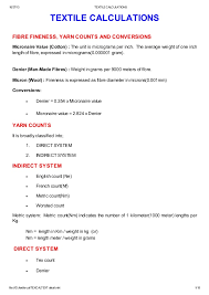 textile calculations