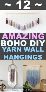12 Diy Yarn Wall Hanging Ideas That Make The Perfect Boho Wall Decor Diy Boho Decor Yarn Wall Hanging Boho Yarn