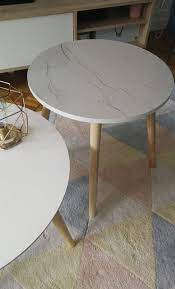 vous avez vu la nouvelle petite table de lespetitesbouclettes table d appoint babou aspect marbre 45 x h 45 cm 25 home decor dining table furniture