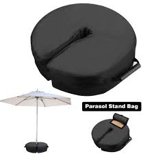 You should be able to get advice on what base is best for your parasol on the manufacturer's website or from a local hardware store. 2021 New Outdoor Patio Umbrella Base Weight Bag Weatherproof Parasol Umbrella Heavy Duty Sand Bags Stand Base For Home Hotel Use Shade Accessories Aliexpress