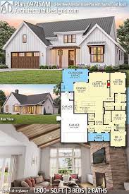 Plan 69715am 3 Bed New American House Plan With Vaulted Great Room American House Plans House Plans Farmhouse Dream House Plans