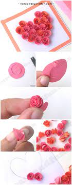 Keep adding the sets of petals to your paper rose in the same way until you get to the last set. Rose Filled Heart Card Easy Peasy And Fun