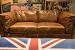 Living Room Brown Leather Sofa