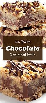 No Bake Chocolate Oatmeal Bars Healthyrecipe Breakfast Cookie Chocolate Oatmeal Bars Chocolate Oatmeal Cookie Recipes