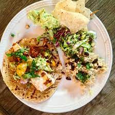 Maybe you would like to learn more about one of these? Grilled Mahi Mahi Fish Tacos With Black Bean Rice Mexican Slaw And Avocado Pico Maroscooking