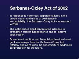 sarbanes oxley summary human resources knowledge private sector what is a business balance sheet