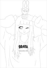 Adult coloring books can help us combat stress and boost mental clarity. Thrasher Girl Manga Anime Adult Coloring Pages