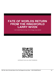 Quality reading, in one simple space. Id844bae9ea Fate Of Worlds Return From The Ringworld Larry Niven E Books Information Science
