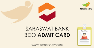 Saraswat cooperative bank offers a wide range of services in the personal banking. Saraswat Bank Bdo Admit Card 2021 Out Business Development Officer Exam