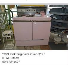vintage pink stove for the beach house