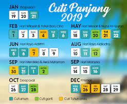 Nomor 01 tahun 2019 tentang hari libur nasional dan cuti bersama tahun 2020. Rancang Cuti Cuti Anda 9 Minggu Terbaik 2019 Free Malaysia Today Fmt
