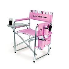 Personalized Embroidered Sports Director Chair With Side Table And Pocket Pink Want Additional Info Click On The Camping Chairs Sport Chair Camping Chair
