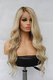 ❤ repeated dyeable color, dark root available, can be wand curled. 7a European Remy Human Hair Wig Wavy Ombre Blonde Full Lace Wig Lace Front Wig Wig Hairstyles Hair Styles Remy Human Hair Wigs