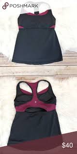 Lululemon Racerback Tank Grey Pink Lululemon Tank With