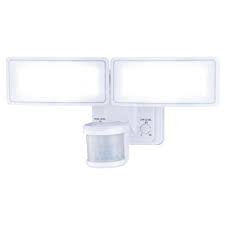 Patriot Lighting Dualux White Led Dual Head Motion Sensor Outdoor Security Flood Light Flood Lights Security Lights Lighting