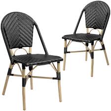 Check out the varied designs and book your rattan outdoor furniture online. Temple Webster Black Paris Pe Rattan Outdoor Cafe Dining Chairs Reviews
