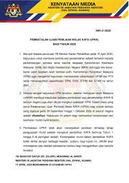 Jabatan Kemajuan Islam Malaysia Kenyataan Media Menteri Di Jpm Hal Ehwal Agama Pembatalan Ujian Penilaian Kelas Kafa Upkk Bagi Tahun 2020