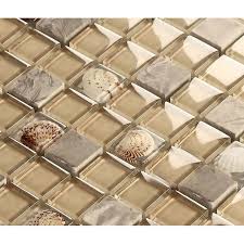 Name :grey square mosaic tiles material :porcelain,ceramic color family : Gray Stone Mosaic Buff Glass Glossy Tile Backsplash Resin Shell Tiles