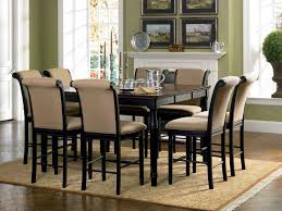 Round counter height table seats 8. Coaster Cabrillo Counter Height Dining Set Black Amaretto 101828 Dinset At Homelement Com