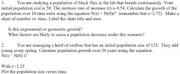 Solved 1 You Are Studying A Population Of Black Flies I