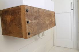 Enhance your bathroom décor with our selection of barnwood vanities at vienna woodworks! Remodelaholic Reclaimed Wood Floating Vanity