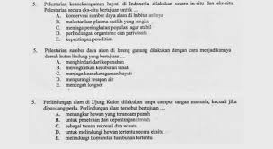 Ianya pasti akan memusnahkan dan mencemar alam sekitar. Biologi Gonzaga Ujian Nasional Biologi No 5 Pelestarian Alam