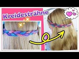 Bunte Kreide Strahne Ohne Haarkreide Einfach Coole Madchen Zopfe Frisuren Madchen Zopfe Haarkreide Frisuren