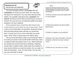 Worksheets, lesson plans, activities, etc. Summarize It 2nd Grade Reading Comprehension Worksheets