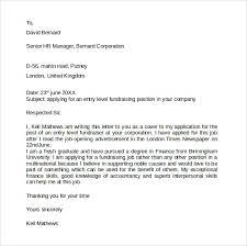 Free 7 Entry Level Cover Letter Templates In Pdf