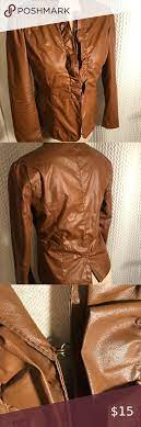 Baccini Faux Leather Thin Brown Jacket Denim Jacket Women Brown Jacket Coats Jackets Women