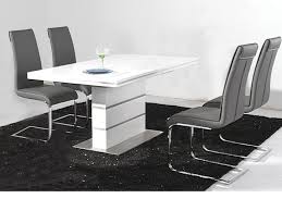 Choose a more saturated grey for living room walls and think about carrying the same colour onto your ceiling. Guillelmina White High Gloss Dining Table With Stainless Steel Base Designer Sofas4u