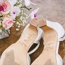 Brautschuhe Aufkleber Bodas