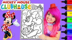 Each mickey mouse printable coloring page is available for free personal use as of the date of this writing. Coloring Minnie Mickey Mouse Clubhouse Coloring Book Page Colored Paint Markers Kimmi The Clown Youtube