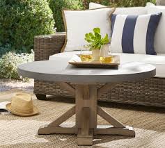 Check spelling or type a new query. Abbott Indoor Outdoor Concrete Fsc Acacia Round Coffee Table Gray Pottery Barn