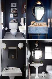 This was a budget friendly. Go Big In Small Spaces Why Dark And Bold Is A Good Choice For A Tiny Bathroom Bathroom Wall Colors Best Bathroom Colors Small Bathroom Colors